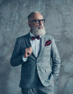 Man wearing a Bespoke Tailored Suit