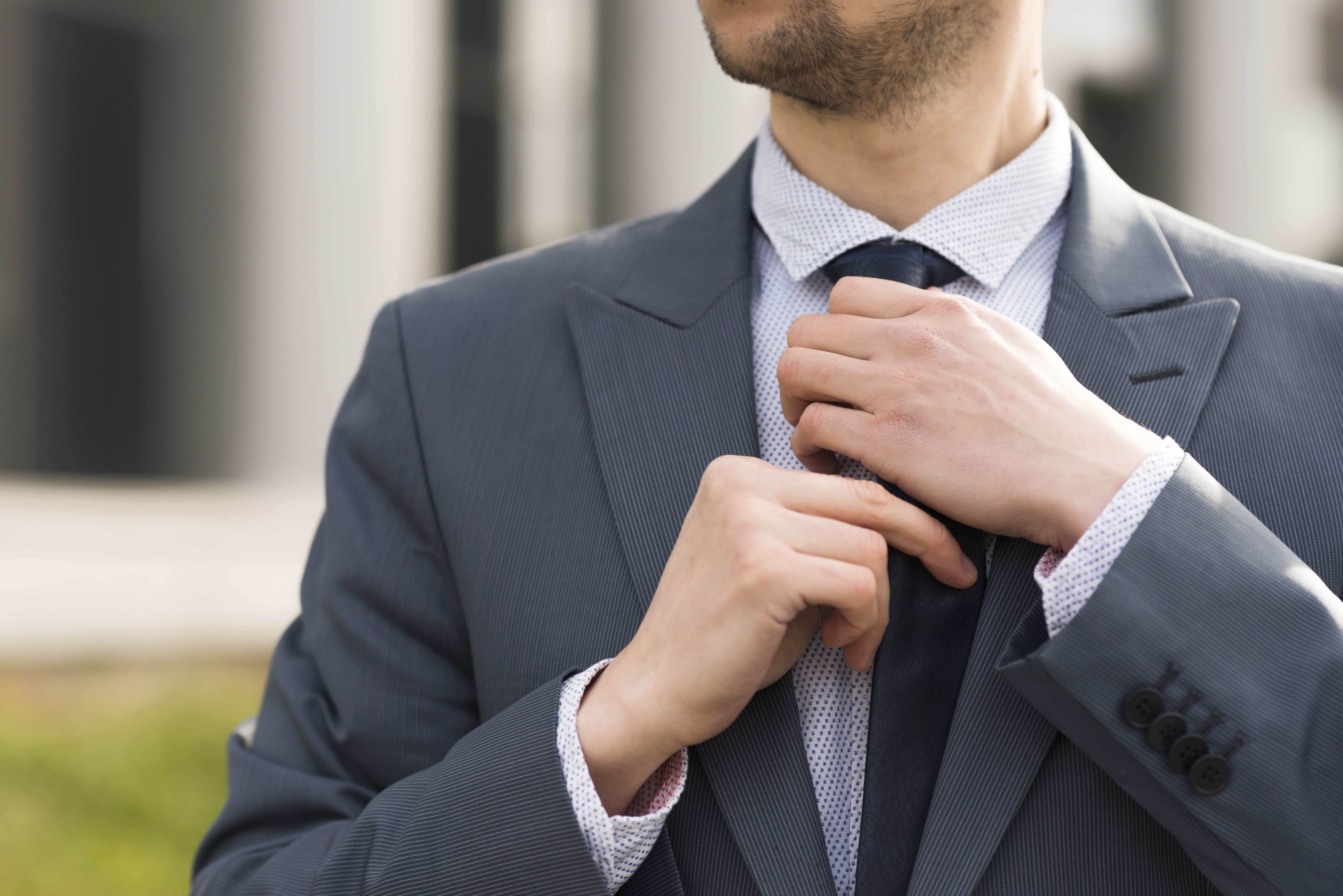 Businessman wearing a bespoke suit