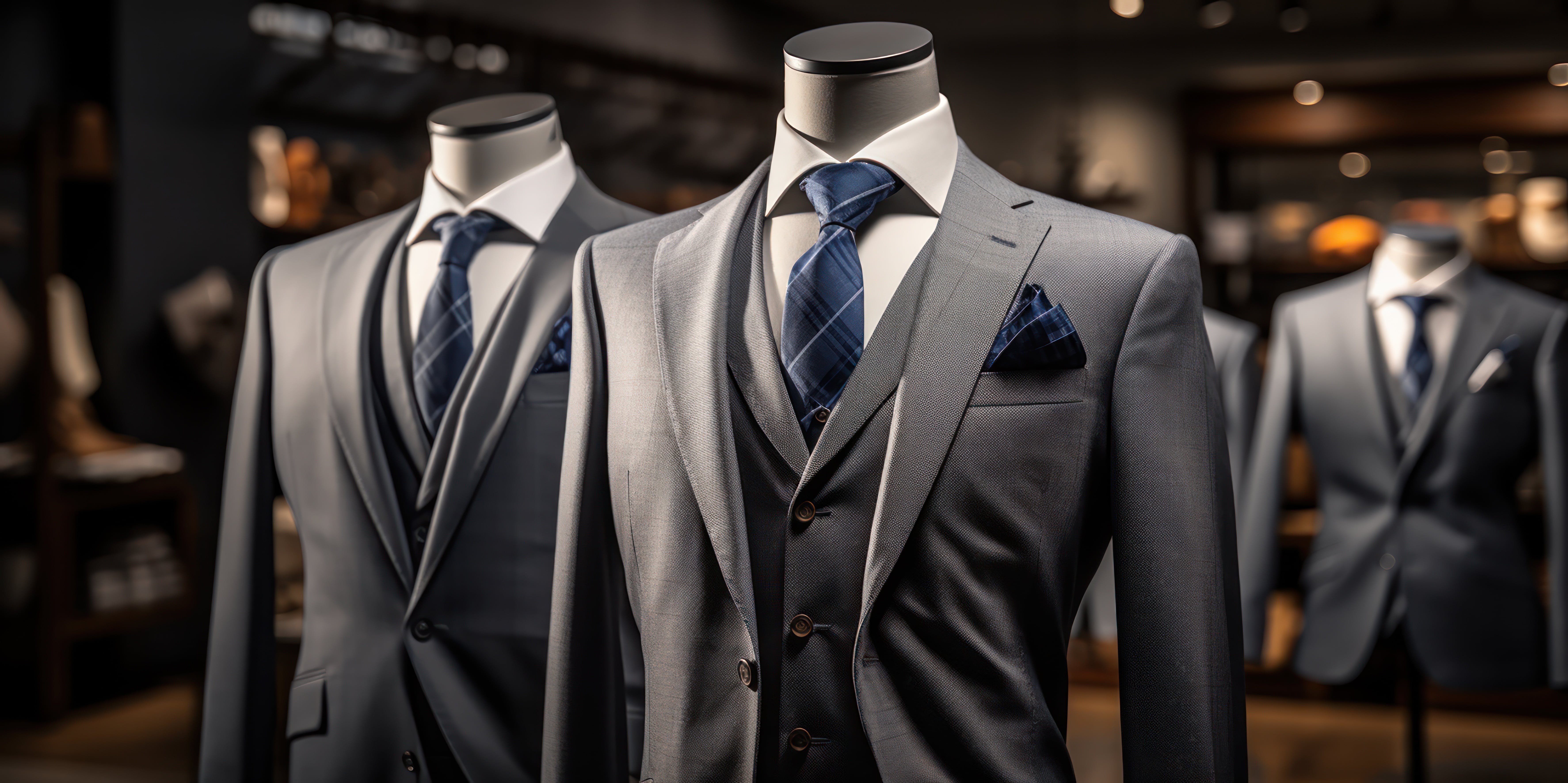 Gray custom suit with a tailored fit