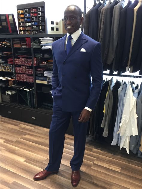 man in blue suit