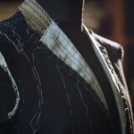 Close up of a custom suit made by a tailor